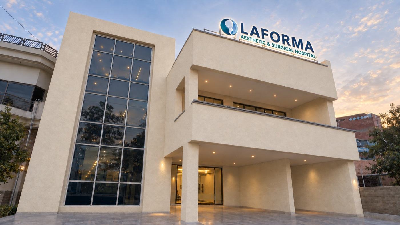 Laforma exterior visualization with planned signage