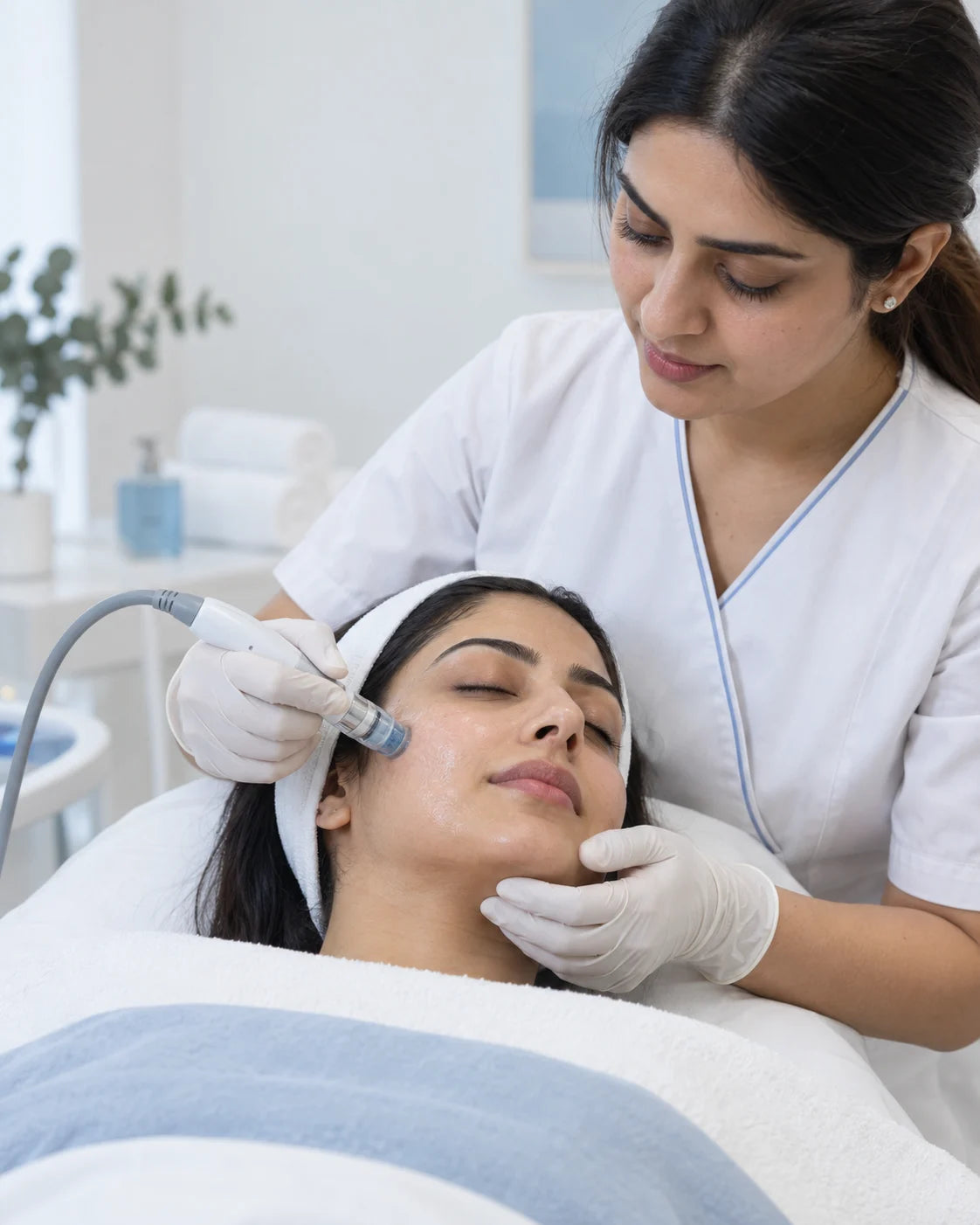 Illustrative skin care portrait